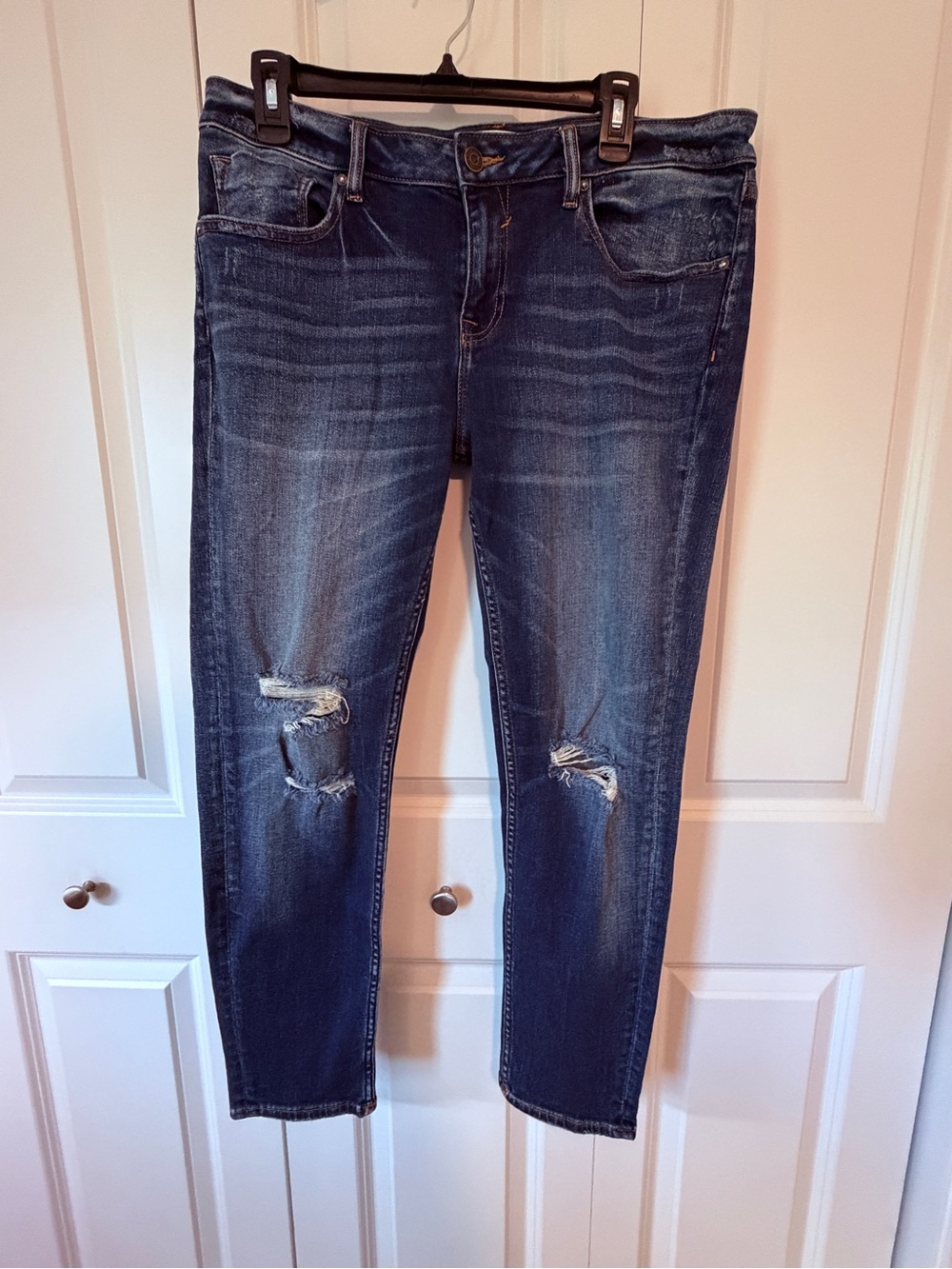 Vigoss Dark Blue Distressed Skinny Jeans